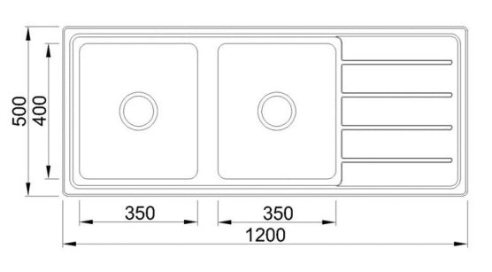 Double Bowl Sink with Drainer JK120.1