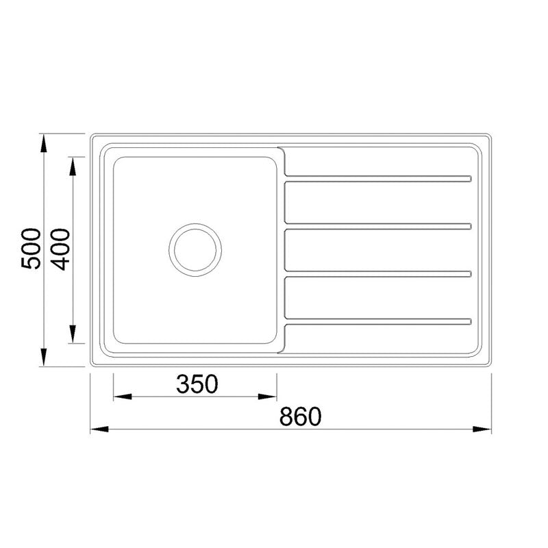 Single Bowl Sink with Drainer JK86.1