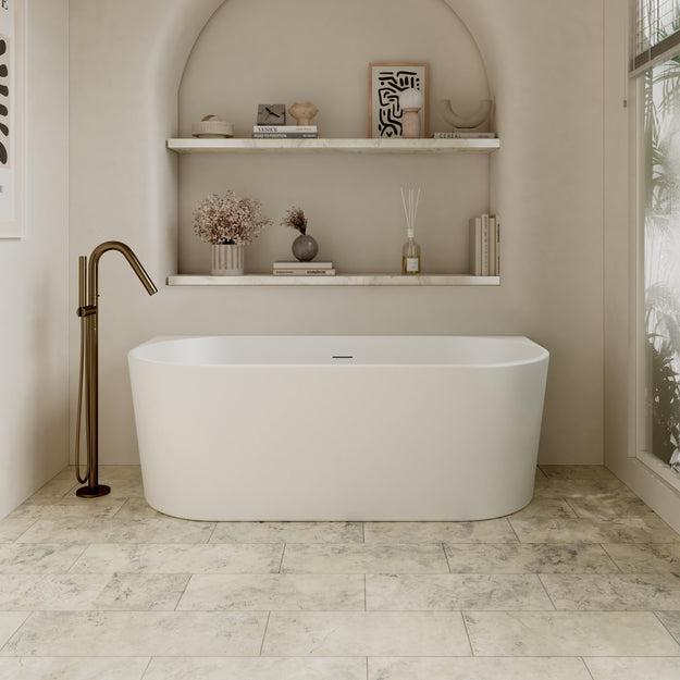 Cassa Design Auris Round Back to Wall Bathtub BT-AU