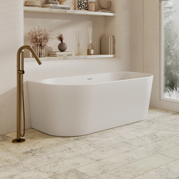 Cassa Design Auris Round Back to Wall Bathtub BT-AU