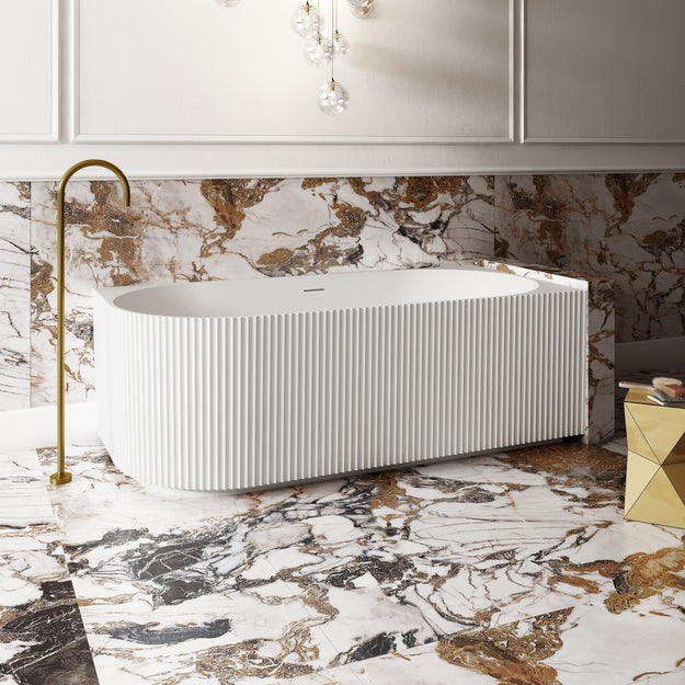 Cassa Design V-Groove Corner Bath To Wall Bath BT-VT