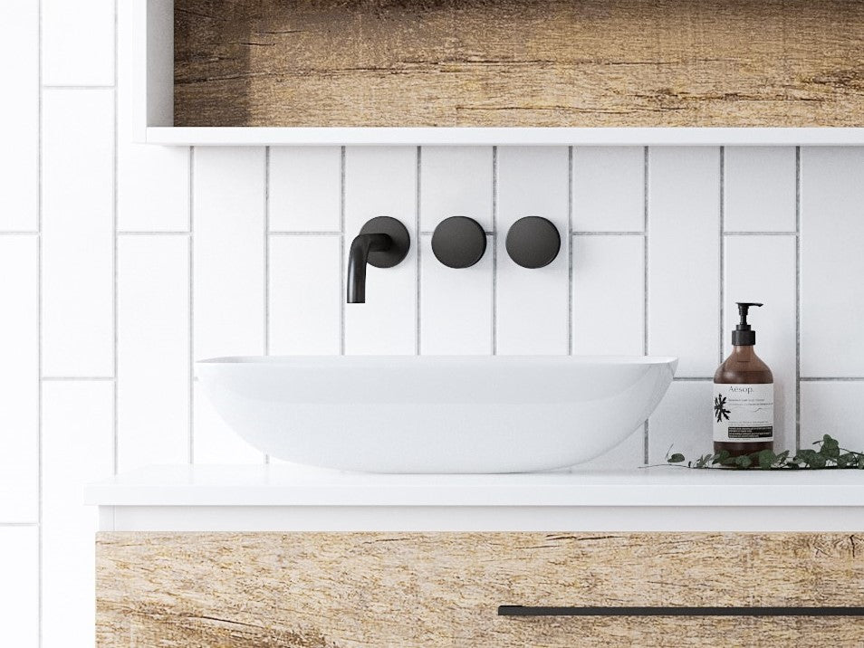 Timberline Bloom Above Counter Ceramic Basin Gloss White BLO-BS-475-WG-S