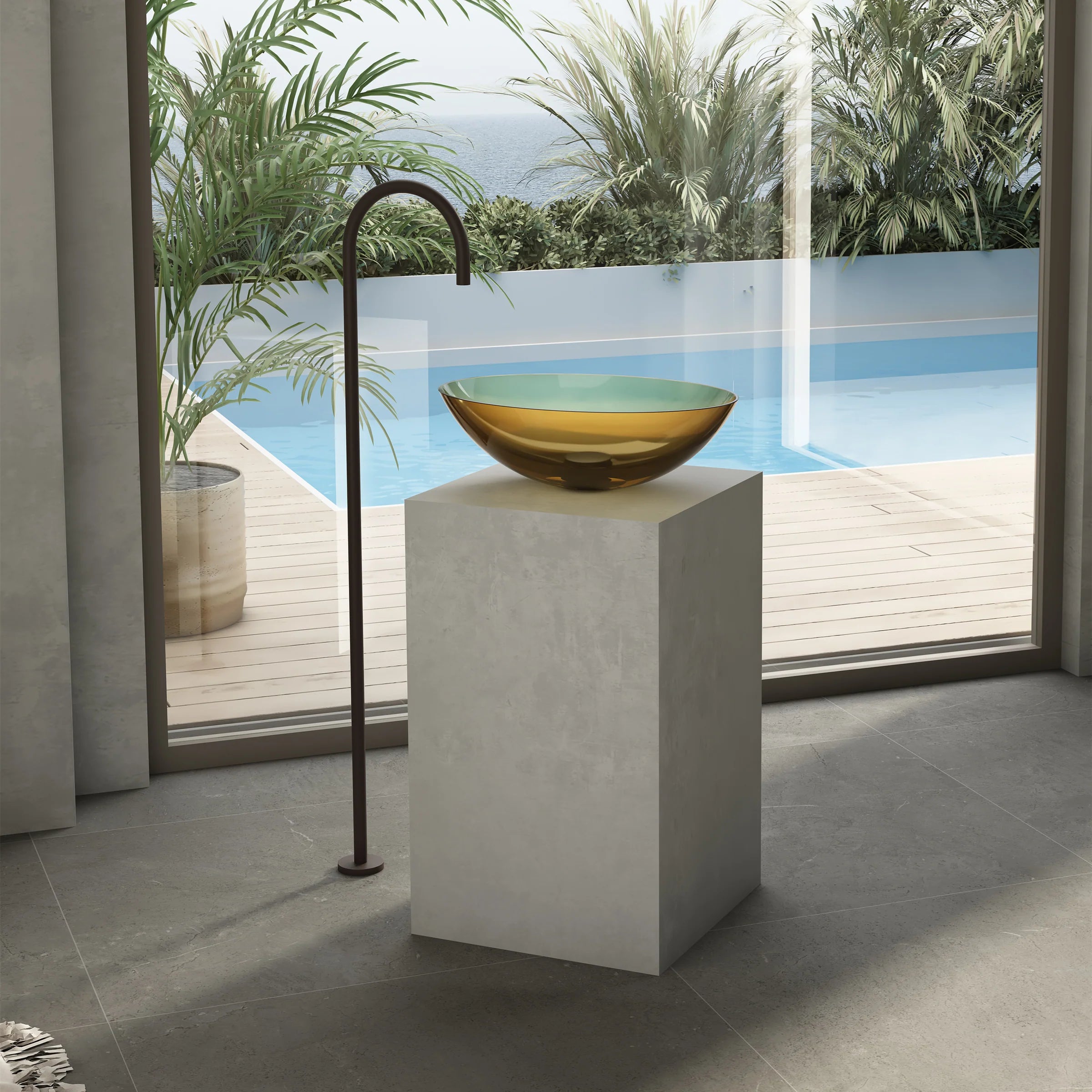 Cassa Design Wow Translucency Oval Above Counter Basin SBO5036