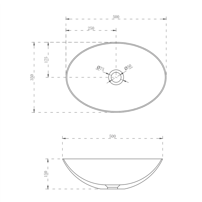 Cassa Design Wow Translucency Oval Above Counter Basin SBO5036