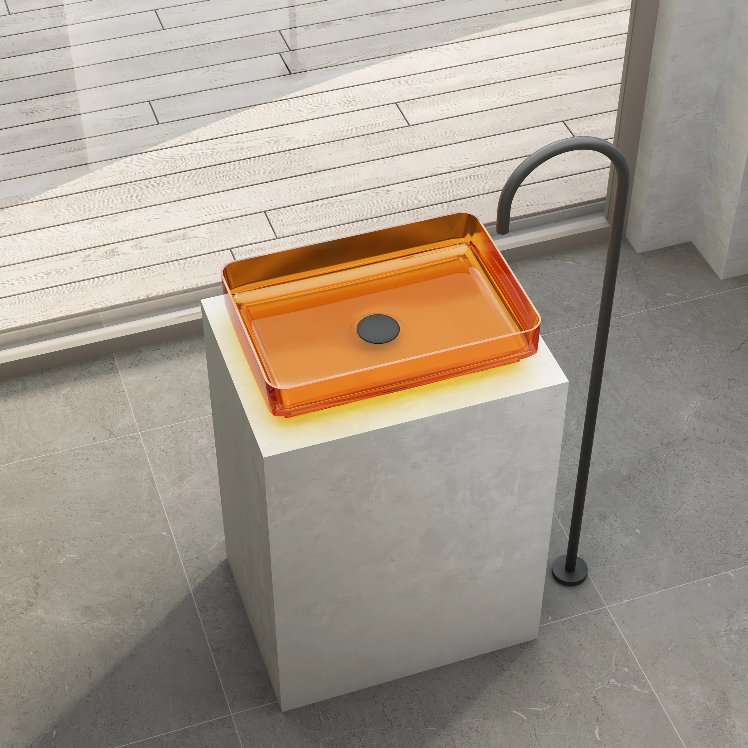 Cassa Design Wow Translucency Rectangular Above Counter Basin SBS5036