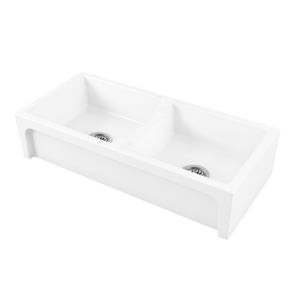 Abey Chambord CHARLES Large Double Bowl Fireclay - CHARLES-1W