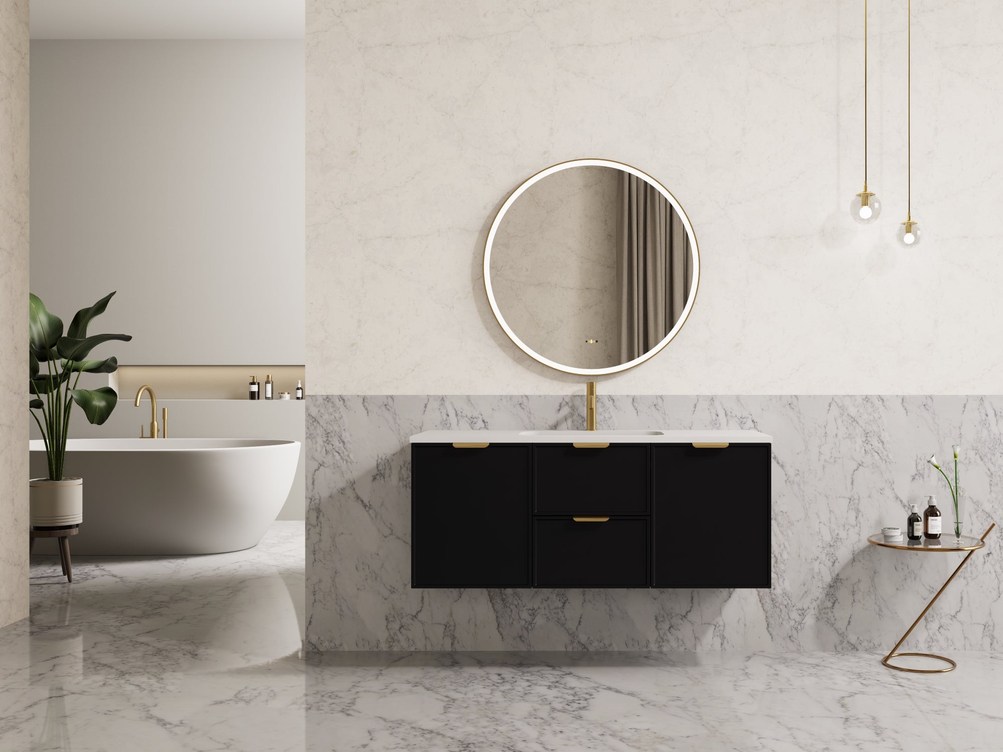 Ceto Miami 1200mm Wall Hung Vanity Cabinet CM1221W