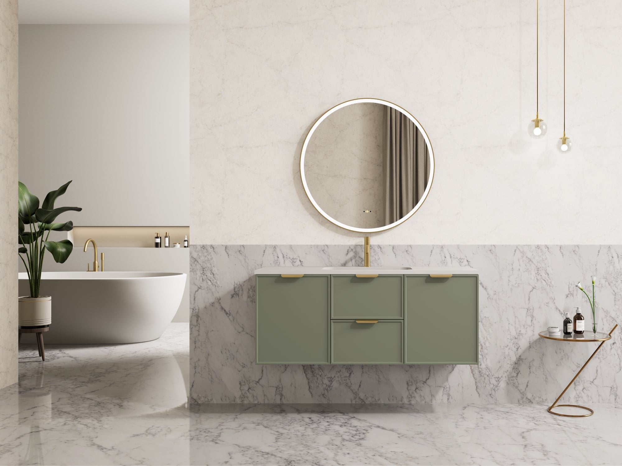 Ceto Miami 1200mm Wall Hung Vanity Cabinet CM1221W