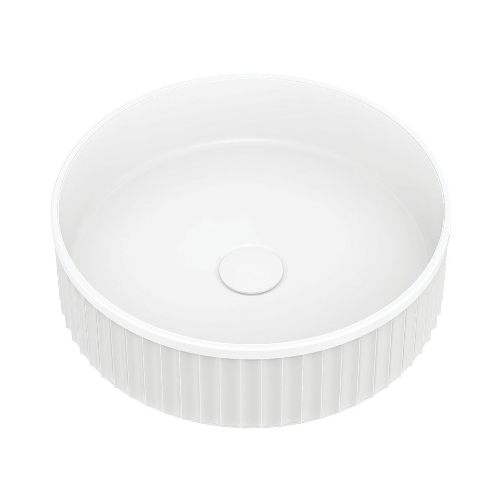 Fienza Minka Fluted Above Counter Solid Surface Basin CSB802