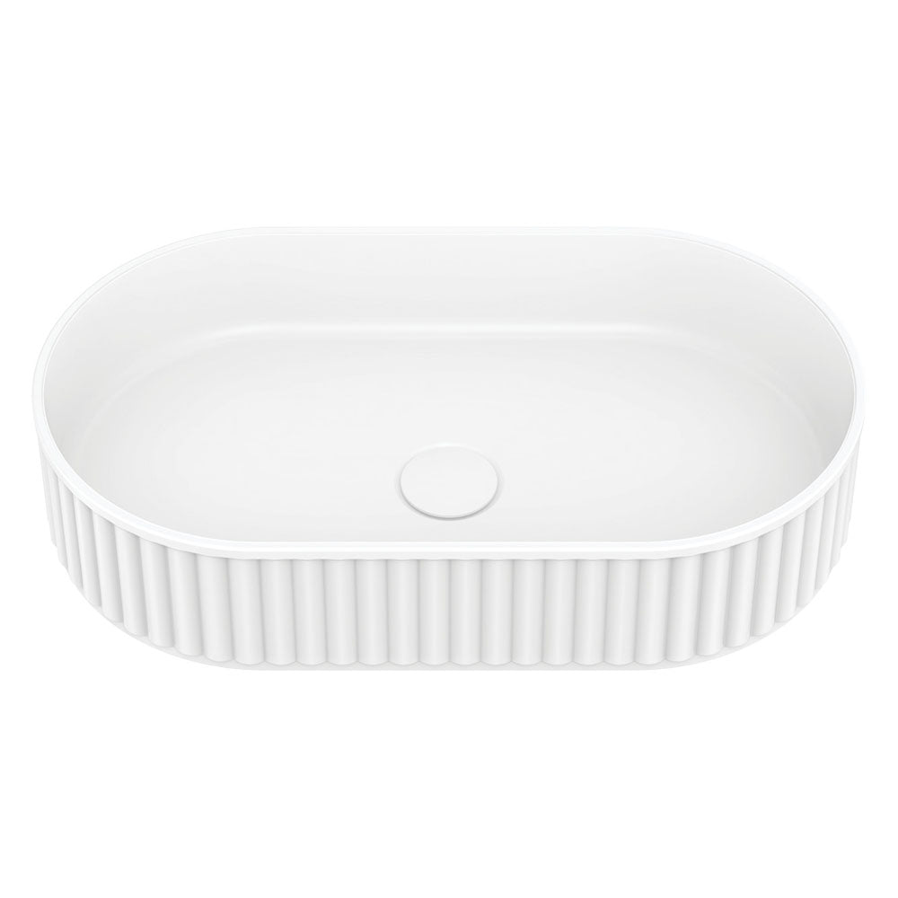 Fienza Minka Pill Fluted Above Counter Solid Surface Basin CSB804