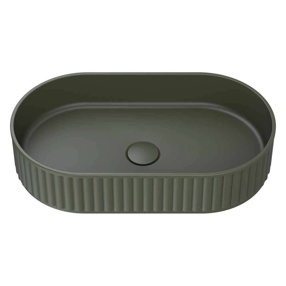 Fienza Minka Pill Fluted Above Counter Solid Surface Basin CSB804
