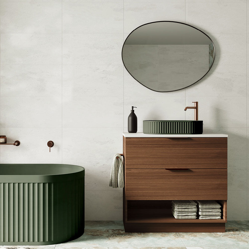 Fienza Minka Pill Fluted Above Counter Solid Surface Basin CSB804