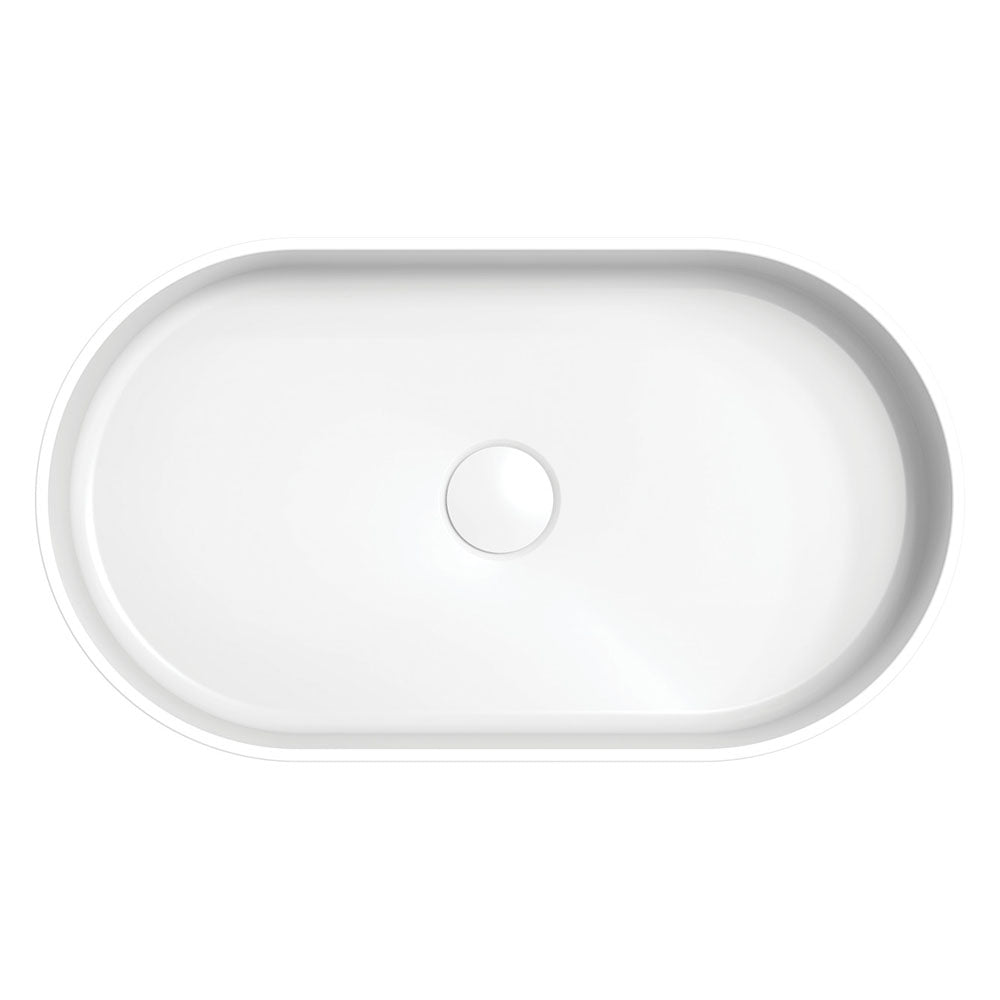 Fienza Minka Pill Fluted Above Counter Solid Surface Basin CSB804