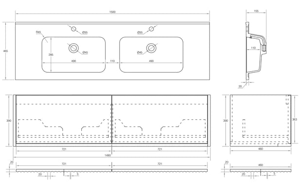 Cassa Capture Wall Hung Vanity