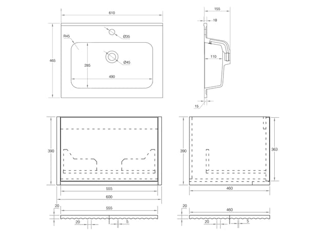 Cassa Capture Wall Hung Vanity