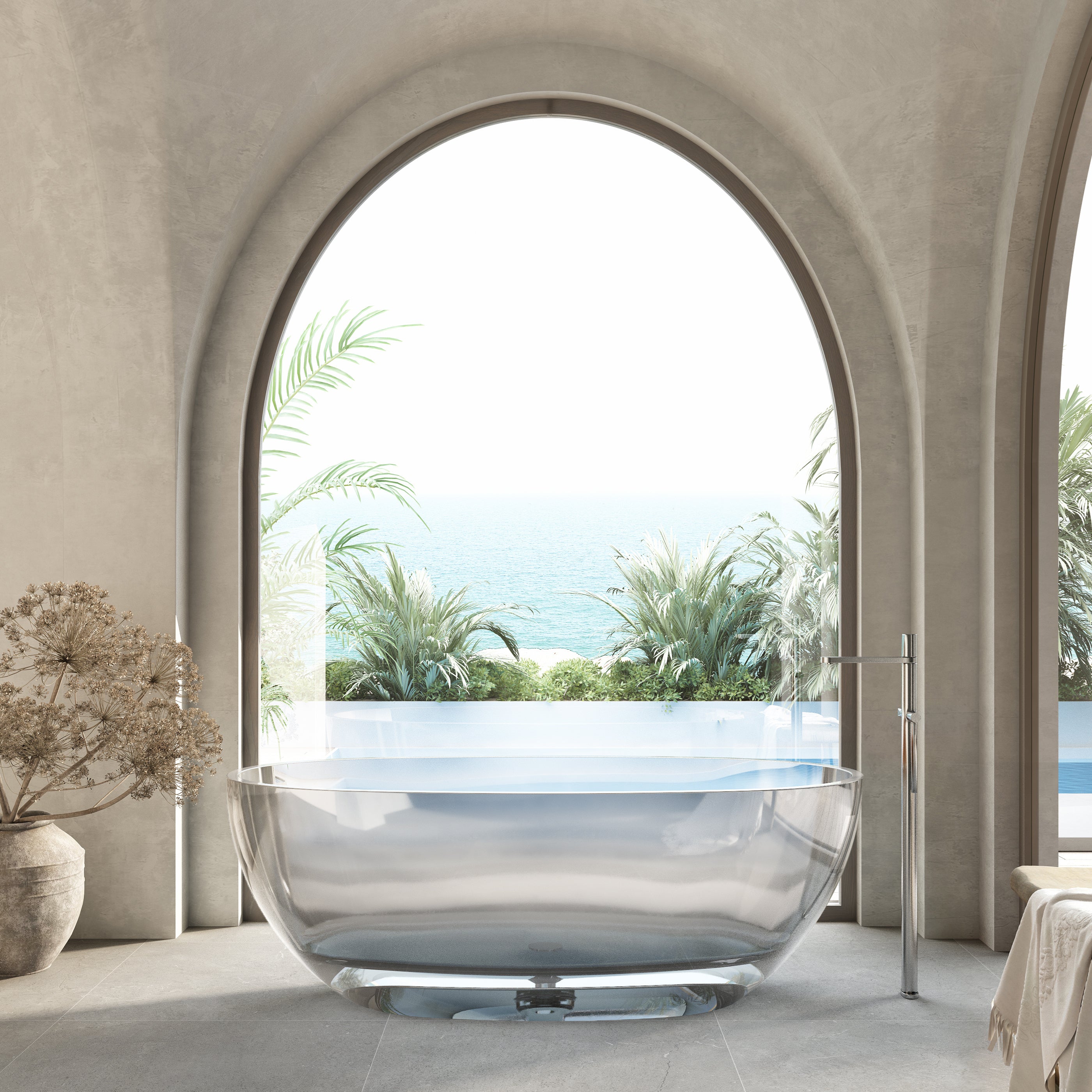 Cassa Design Wow Translucency 15OOmm Resin Stone Bath BT-SBR1500