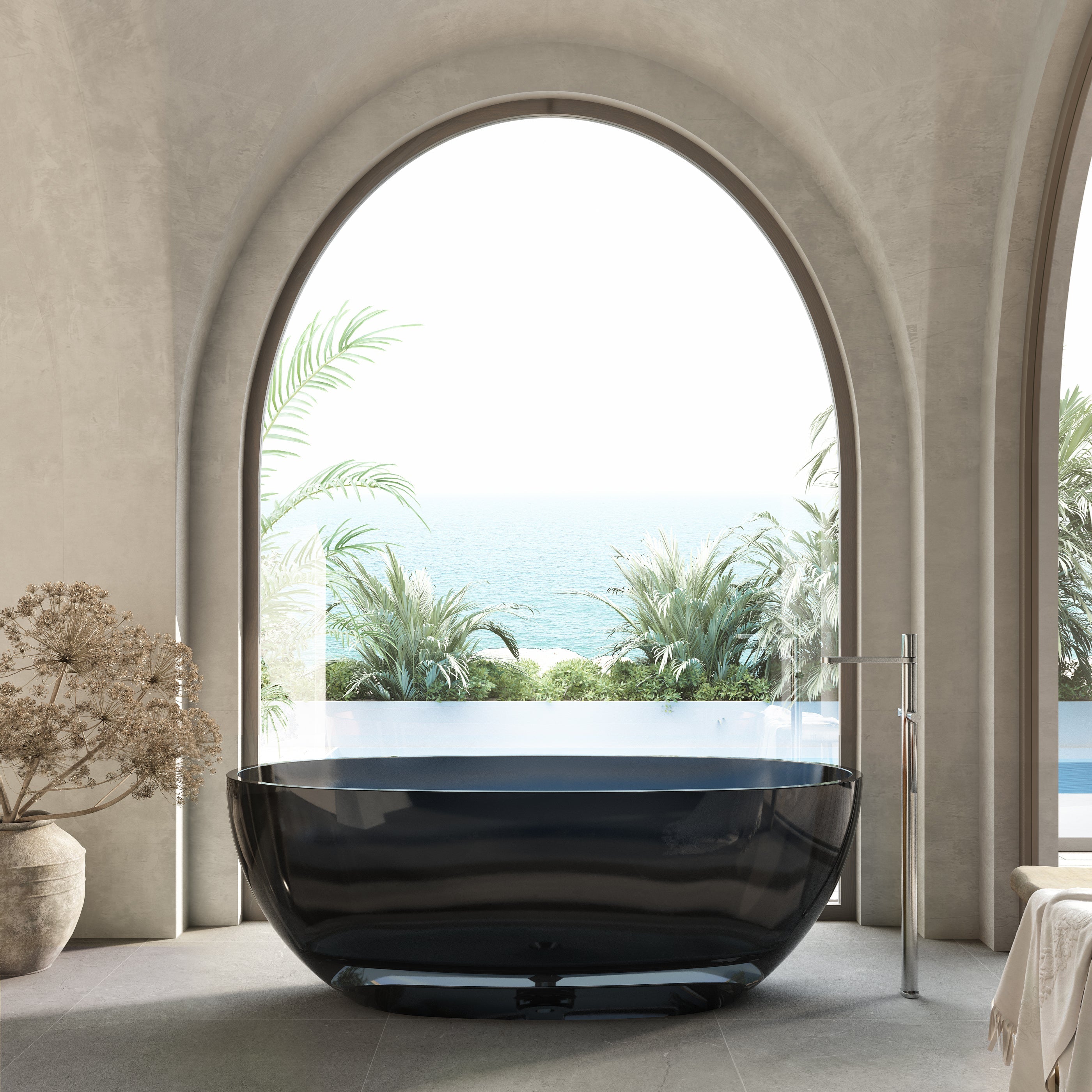 Cassa Design Wow Translucency 1650mm Resin Stone Bath BT-SBR1700