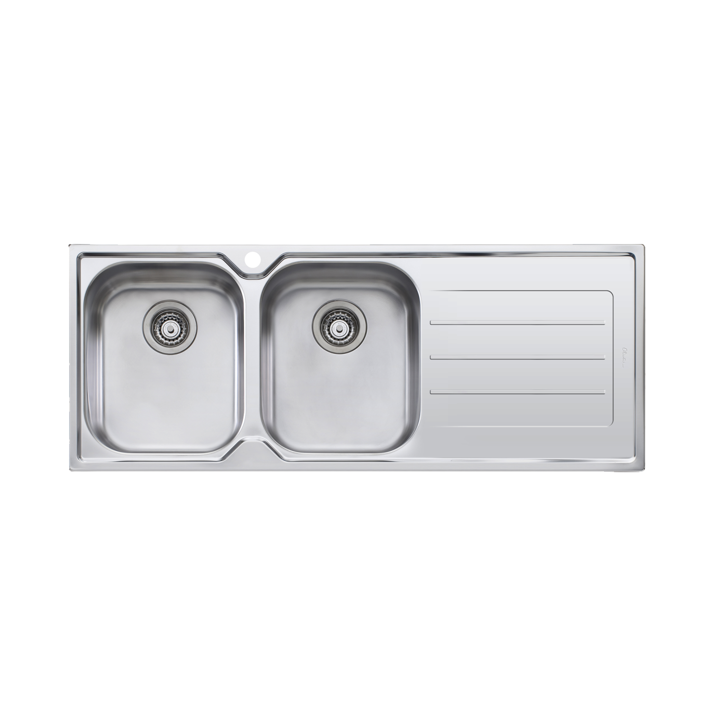 Oliveri Flinders Double Left Hand Bowl Sink with Drainer FL171