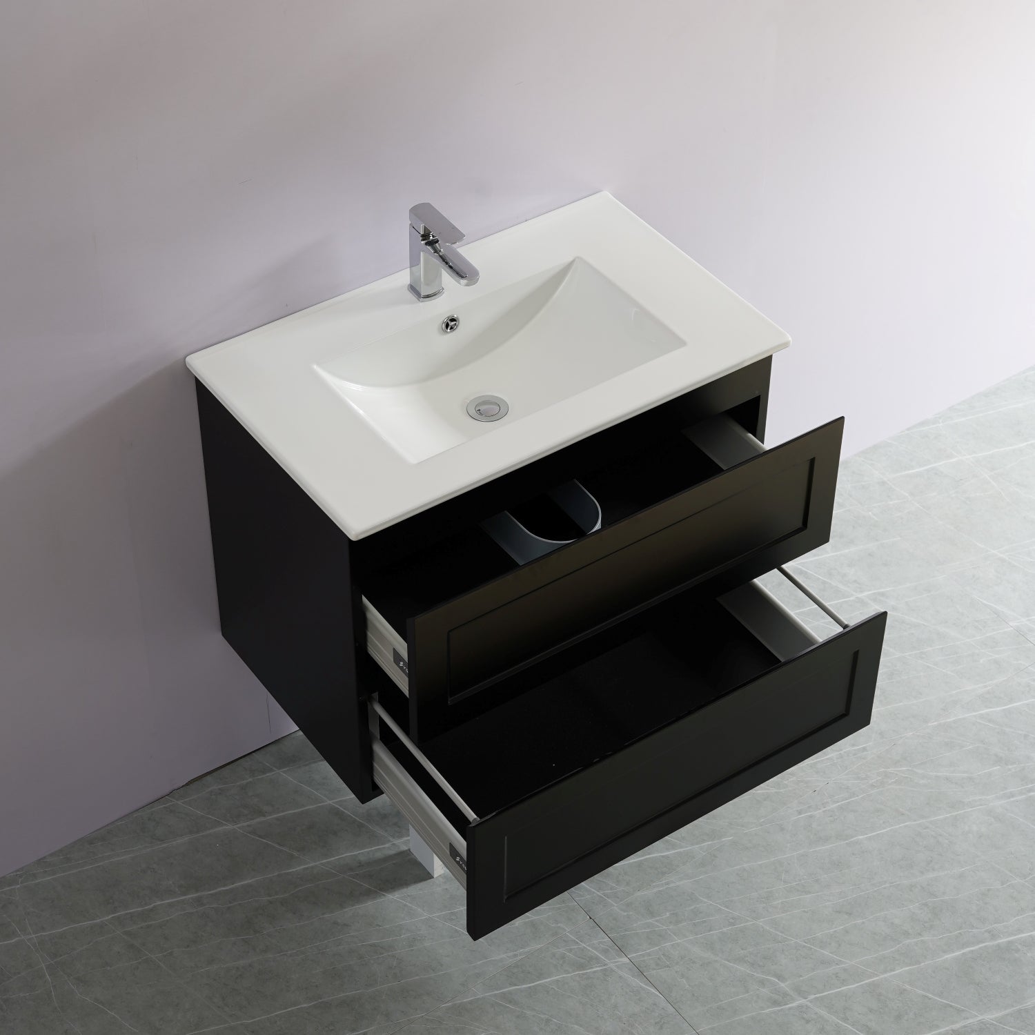 Fremantle 750mm PVC Wall Hung Vanity Matte Black