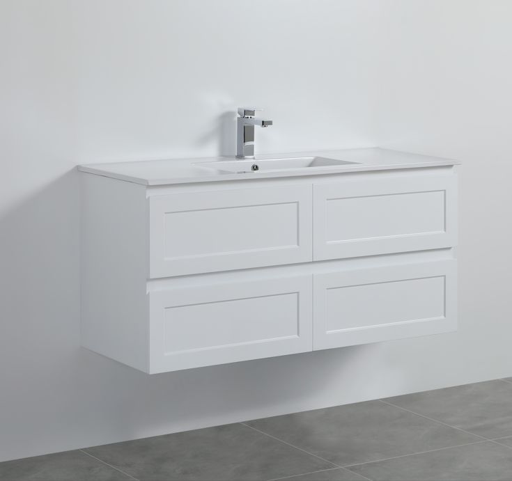 Fremantle 1200mm PVC Wall Hung Vanity Matte White
