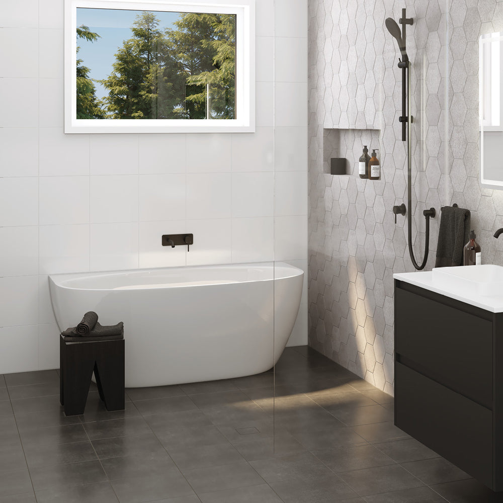 Fienza 1700mm Back to Wall Freestanding Bath Tub FR65-1700