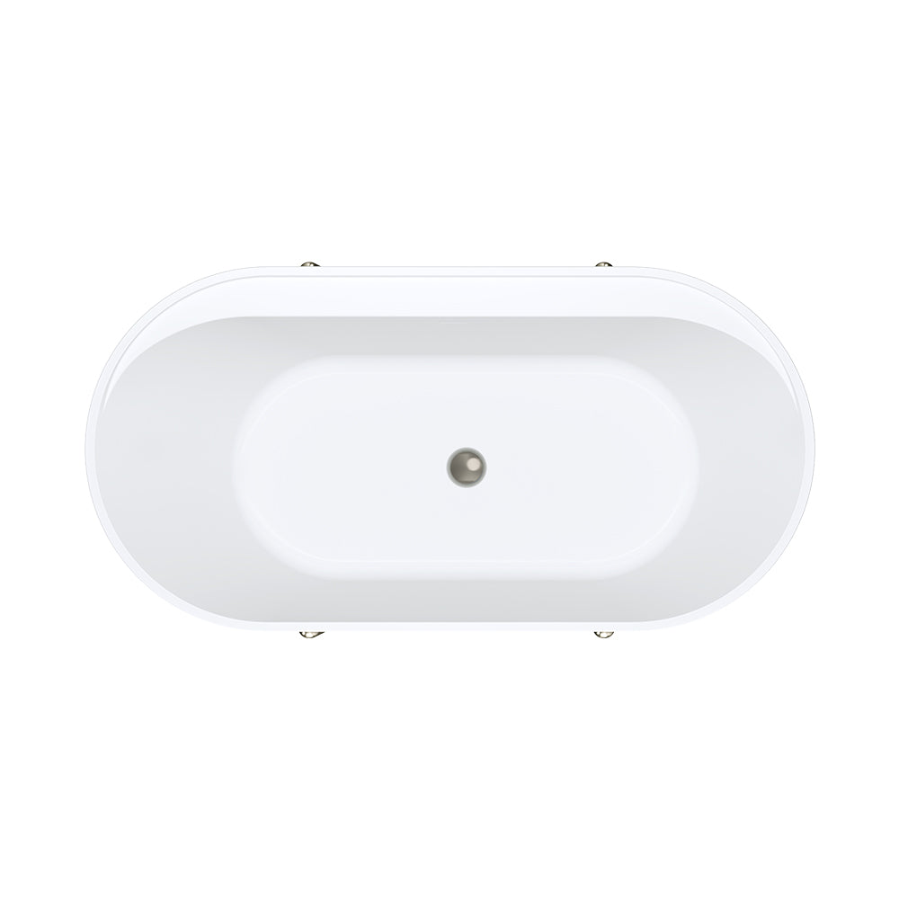 Fienza Aluca 1500mm Freestanding Bath with Legs Olive