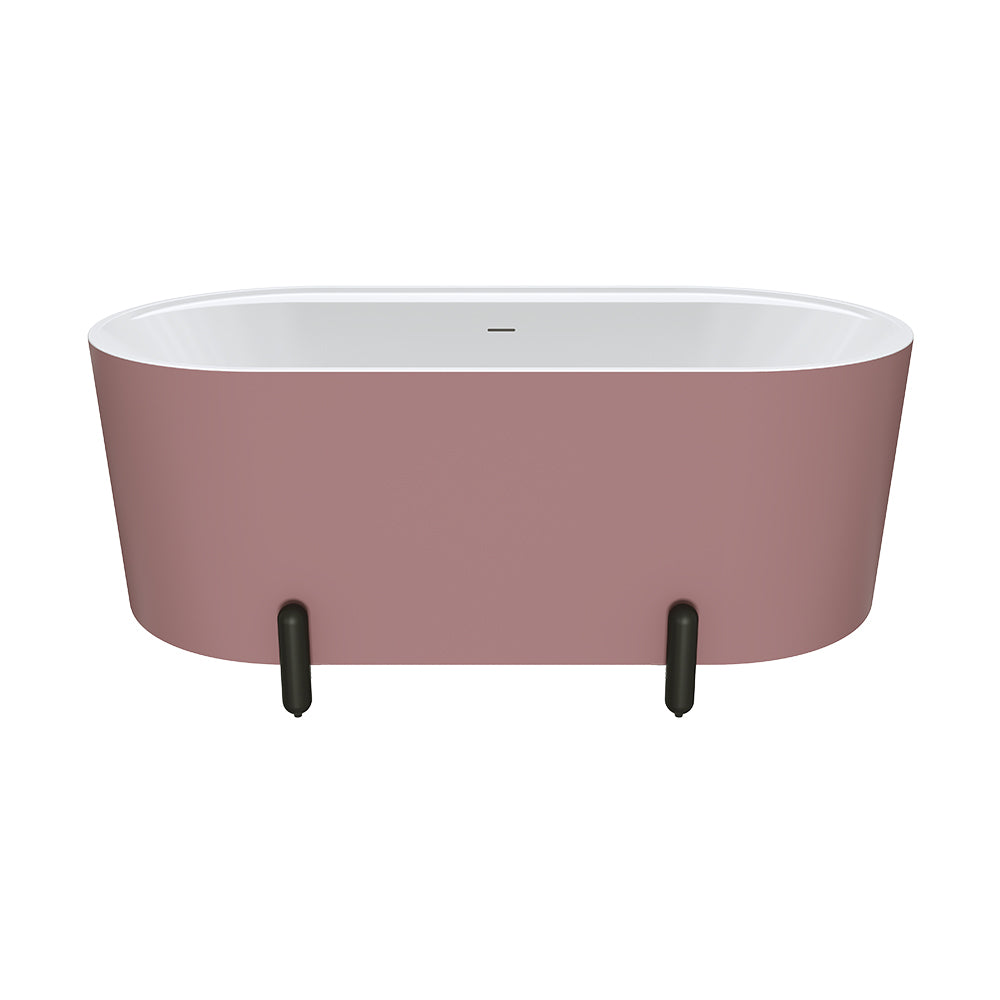 Fienza Aluca 1500mm Freestanding Bath with Legs Matte Rouge