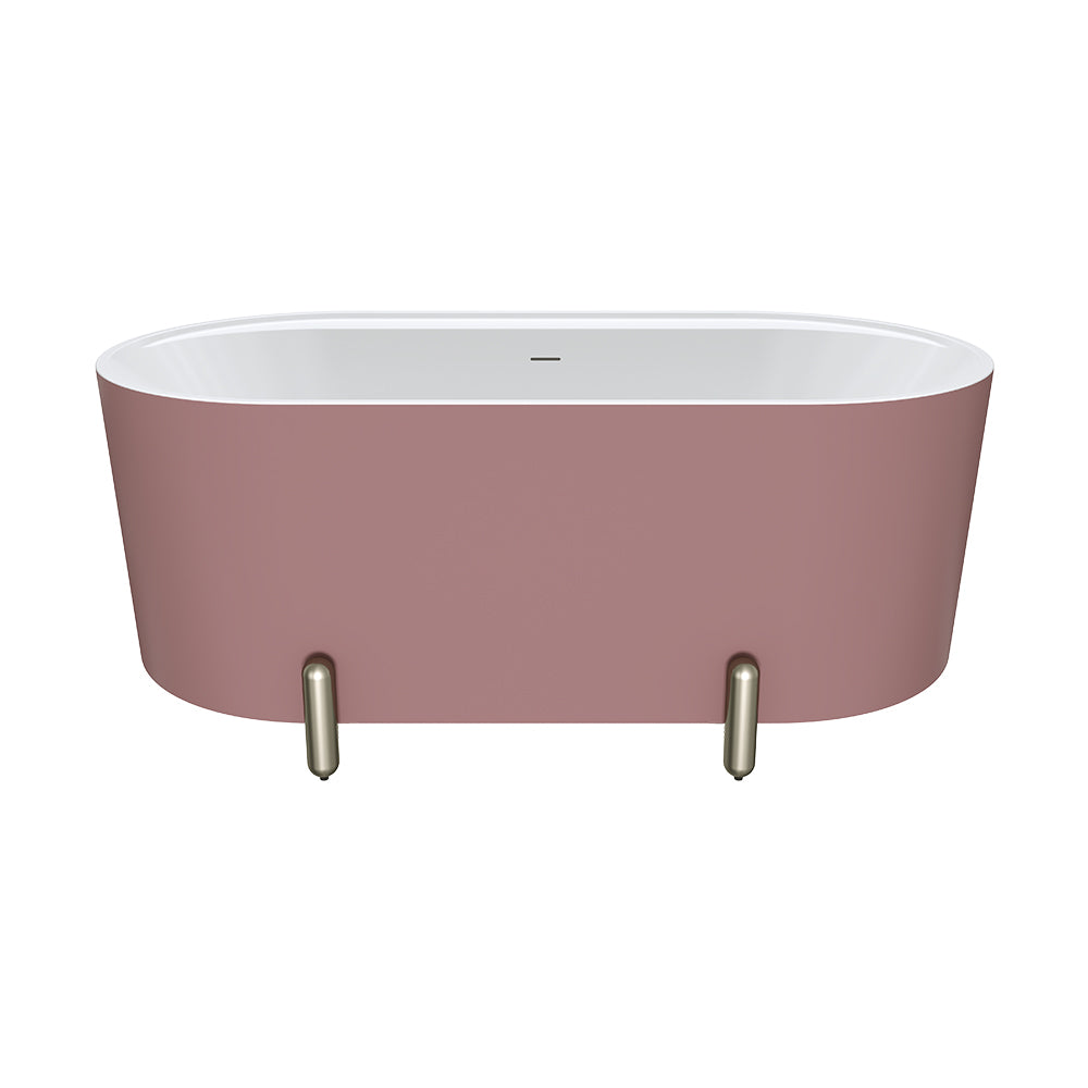Fienza Aluca 1500mm Freestanding Bath with Legs Matte Rouge