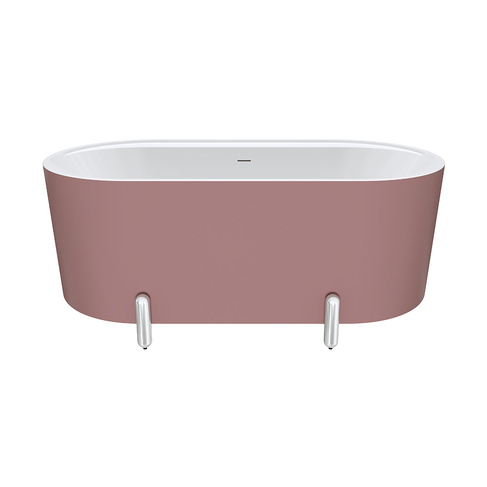 Fienza Aluca 1500mm Freestanding Bath with Legs Matte Rouge