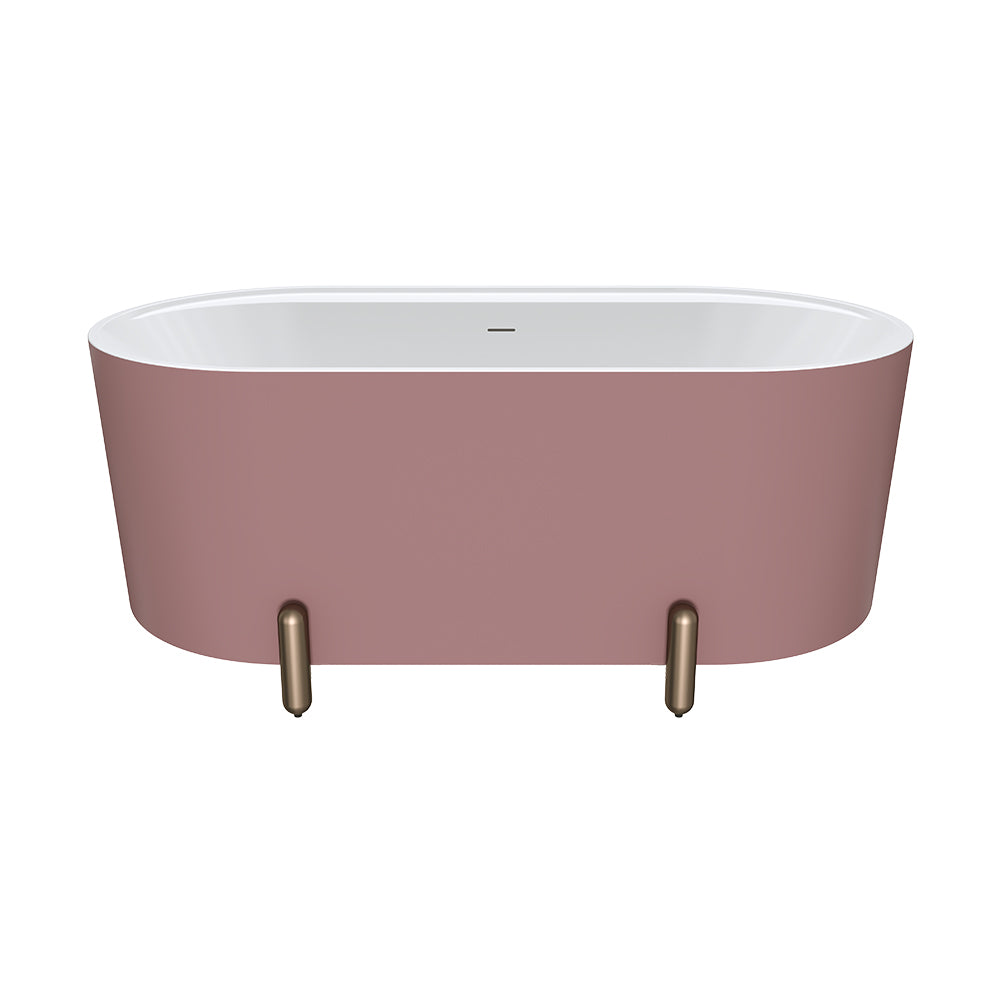 Fienza Aluca 1500mm Freestanding Bath with Legs Matte Rouge