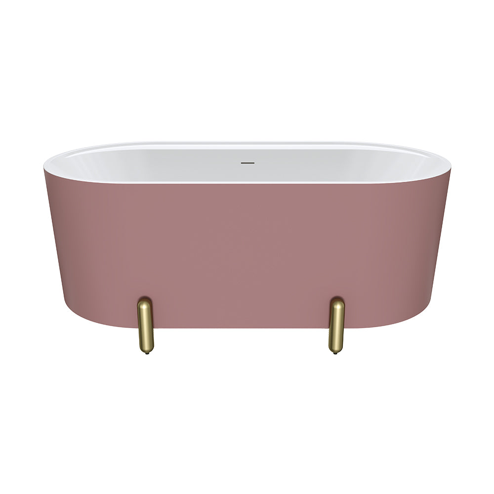Fienza Aluca 1500mm Freestanding Bath with Legs Matte Rouge