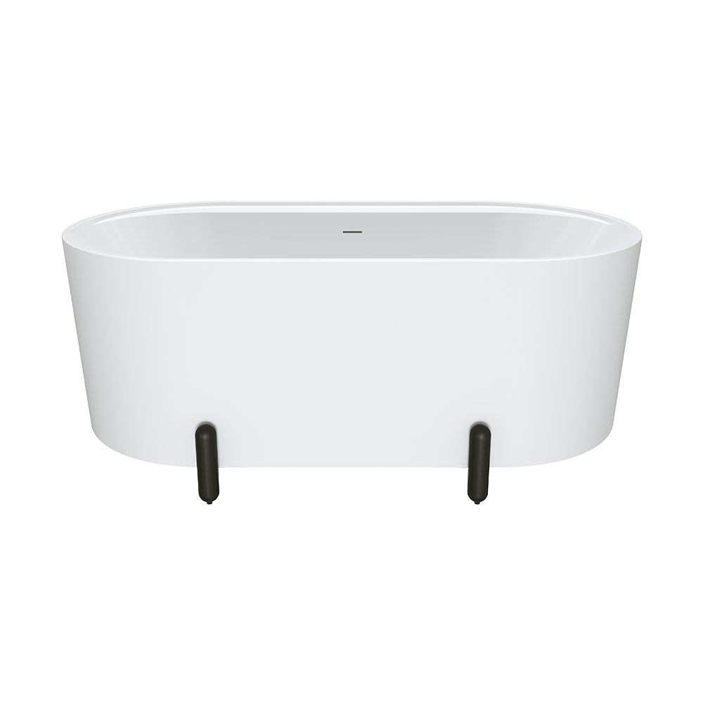 Fienza Aluca 1500mm Freestanding Bath with Legs Matte White