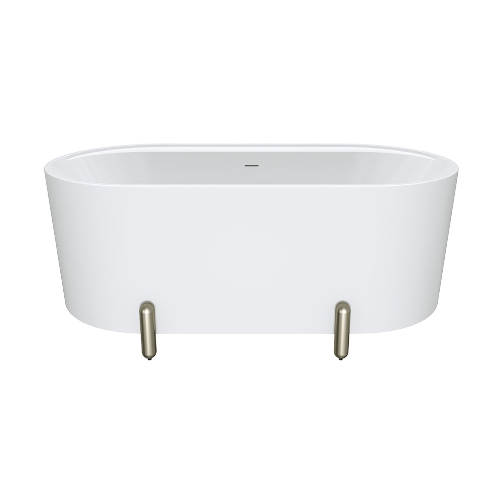 Fienza Aluca 1500mm Freestanding Bath with Legs Matte White
