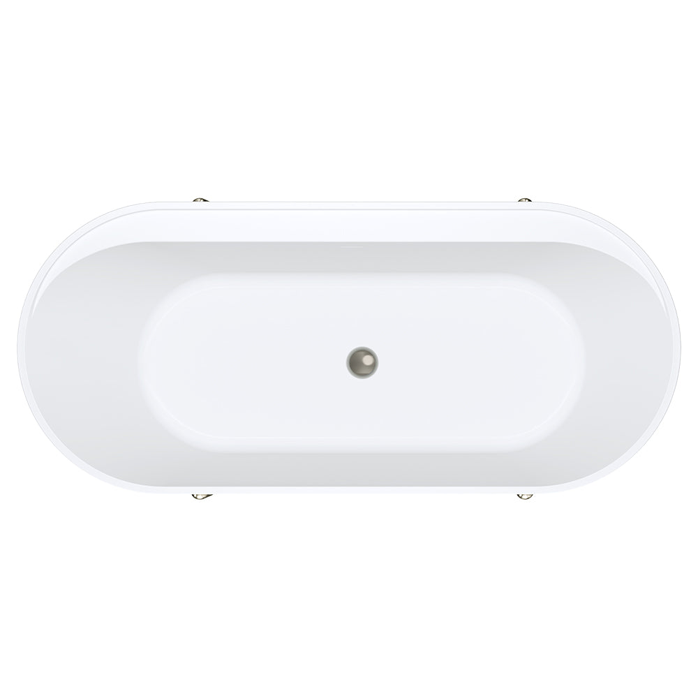 Fienza Aluca 1700mm Freestanding Bath with Legs Olive