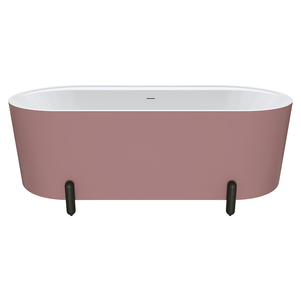 Fienza Aluca 1700mm Freestanding Bath with Legs Matte Rouge