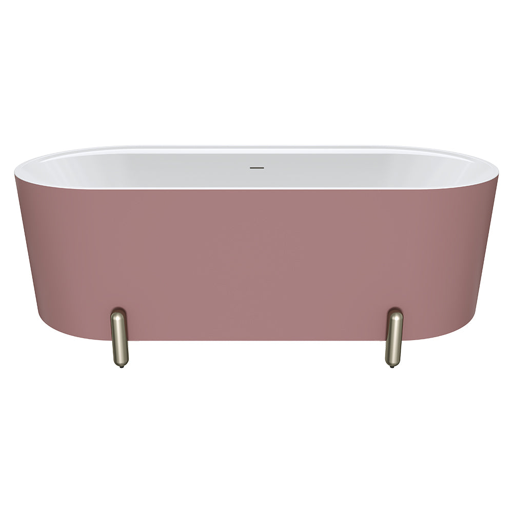 Fienza Aluca 1700mm Freestanding Bath with Legs Matte Rouge