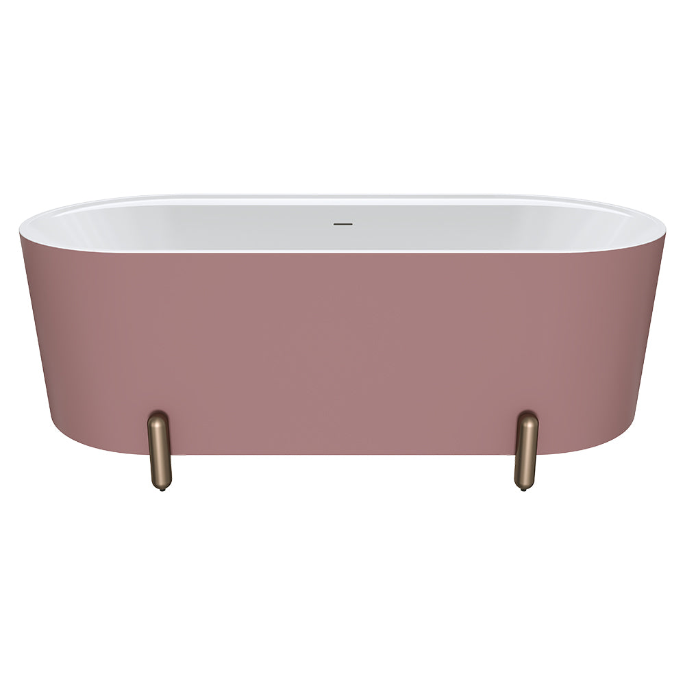 Fienza Aluca 1700mm Freestanding Bath with Legs Matte Rouge