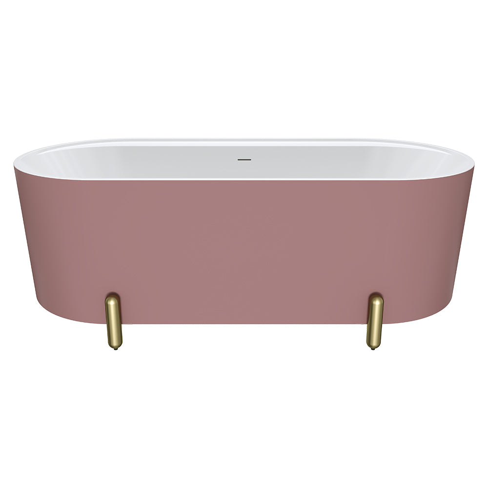 Fienza Aluca 1700mm Freestanding Bath with Legs Matte Rouge