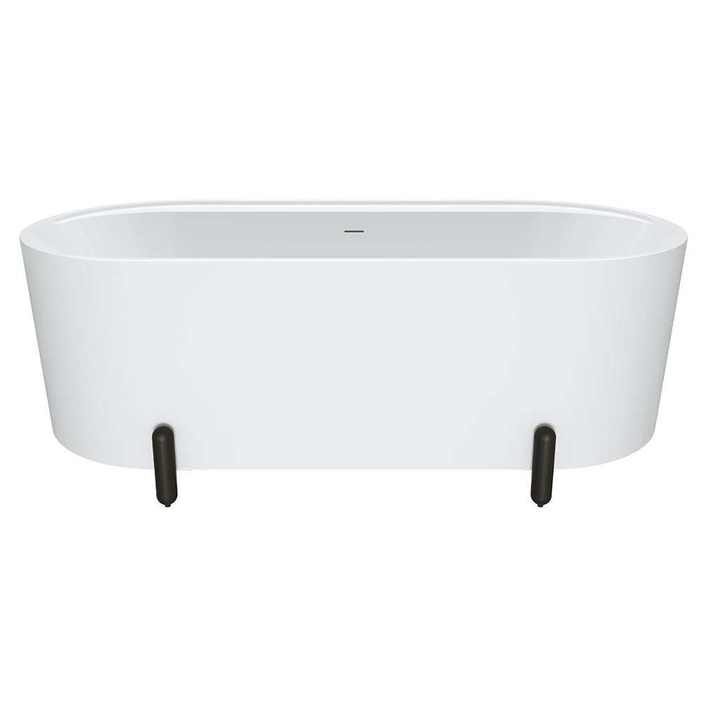 Fienza Aluca 1700mm Freestanding Bath with Legs Matte White