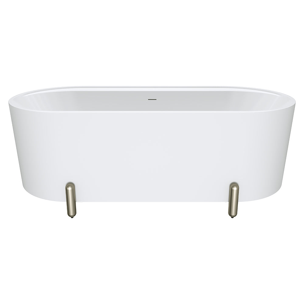 Fienza Aluca 1700mm Freestanding Bath with Legs Matte White