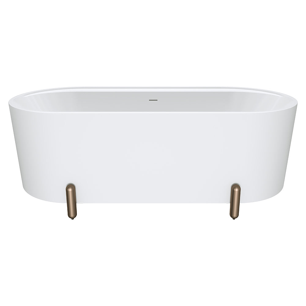 Fienza Aluca 1700mm Freestanding Bath with Legs Matte White