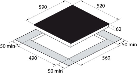 Glem Gas 60cm Induction Cooktop GLINDPS