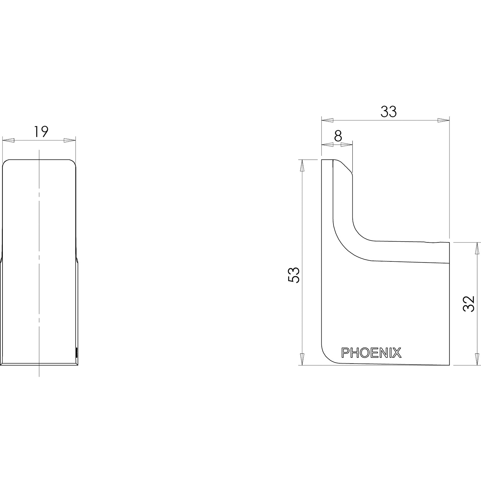 Phoenix Gloss Robe Hook GS897