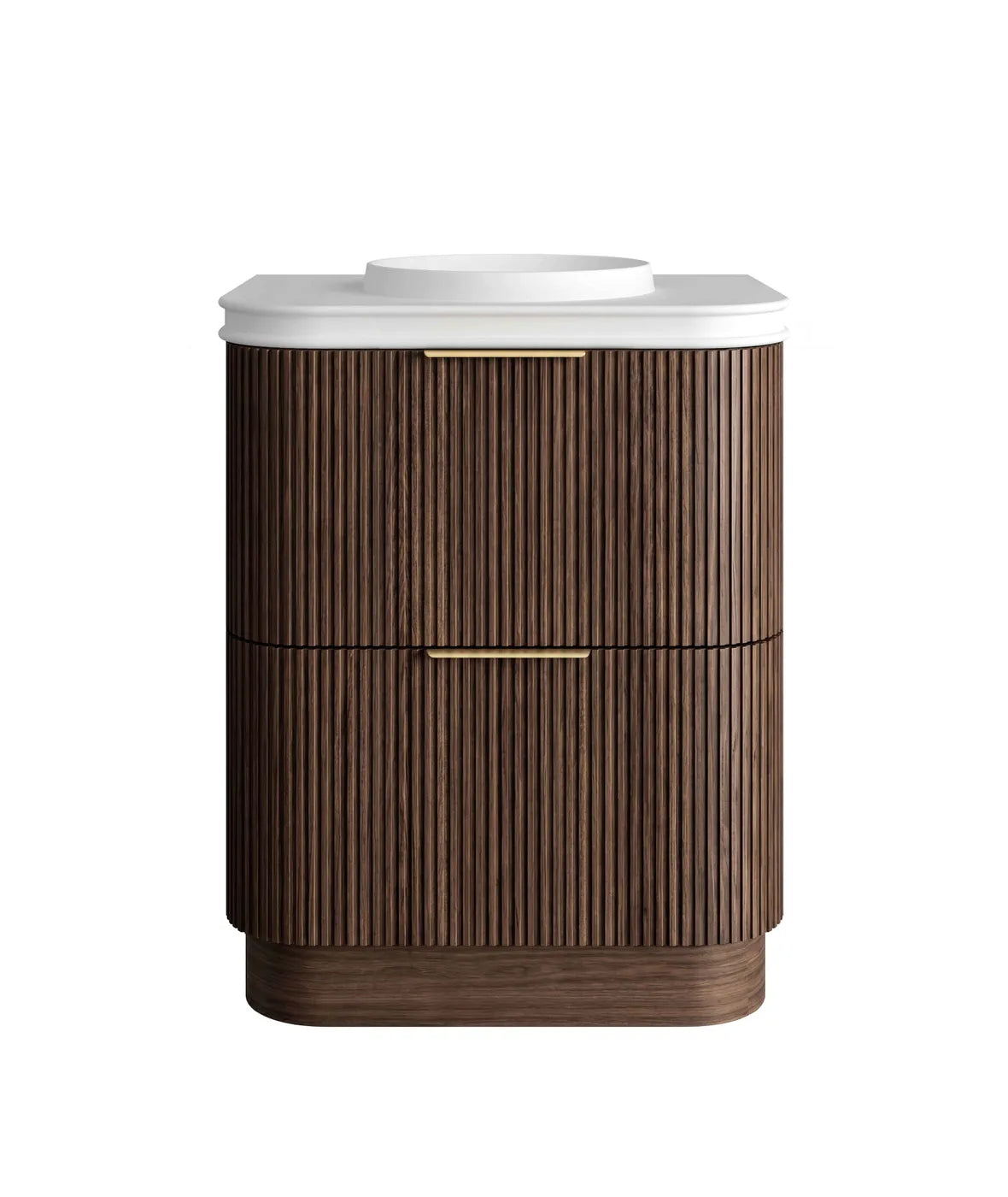 Otti 750mm Havana Fluted Floorstanding Curve Vanity