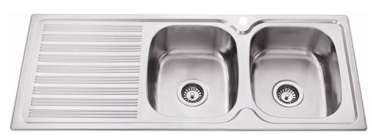 BUK Double Bowl Sink with Drainer JK118.1