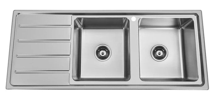 Double Bowl Sink with Drainer JK120.1