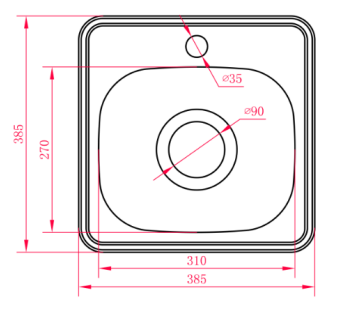 Single Bowl Sink with Tap Landing JK38