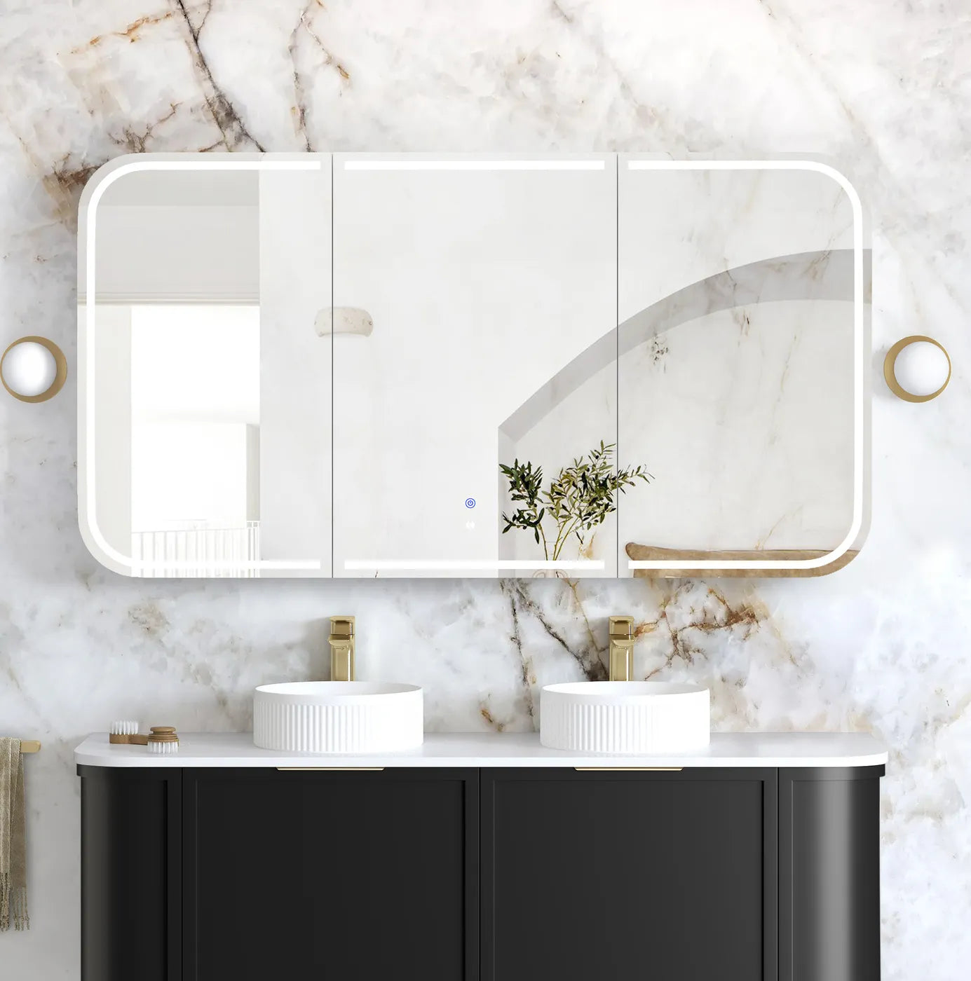 Otti LED Newport Shaving Cabinet - Premium Edition LED-SSQ1575-VP