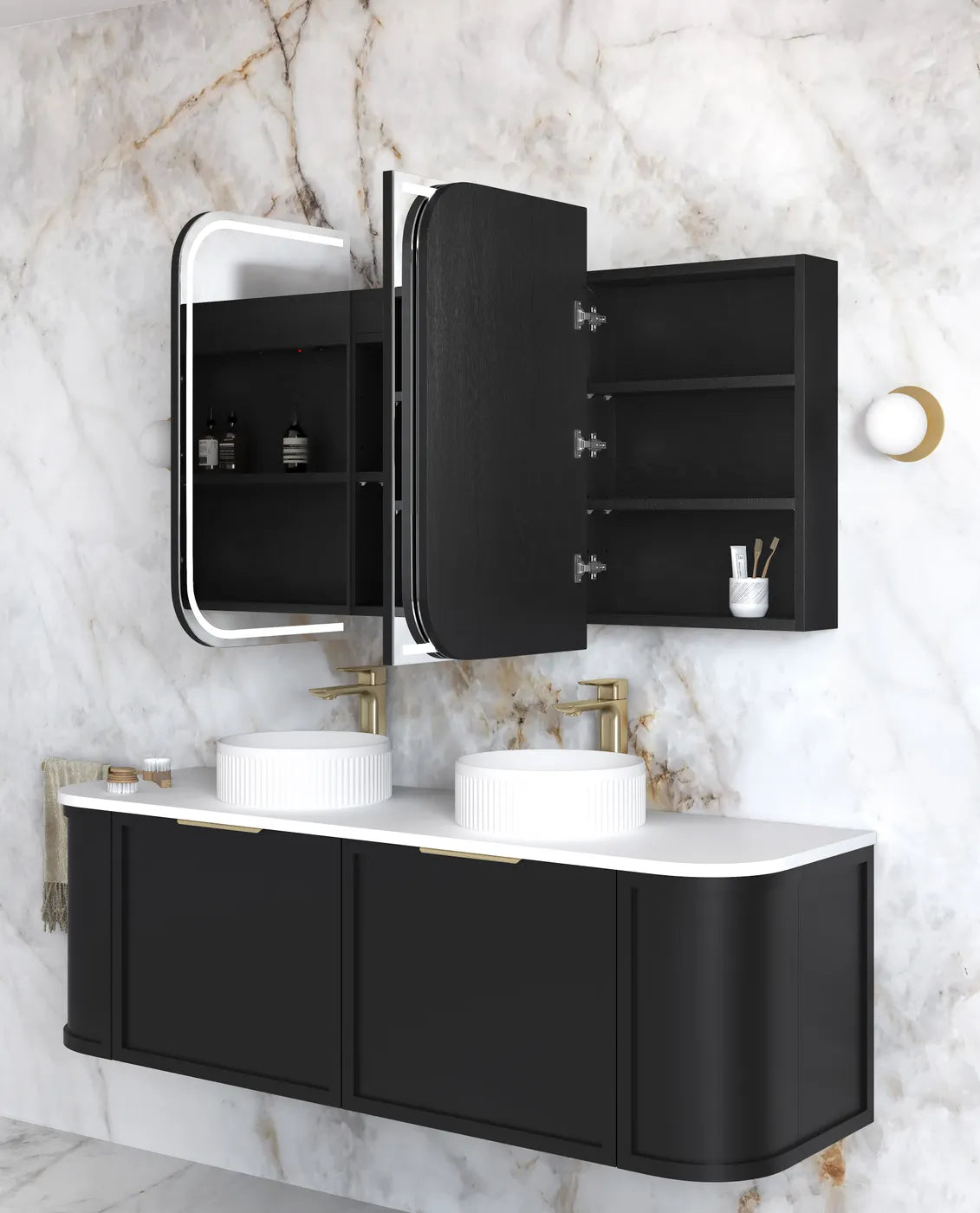 Otti LED Newport Shaving Cabinet - Premium Edition LED-SSQ1575-VP
