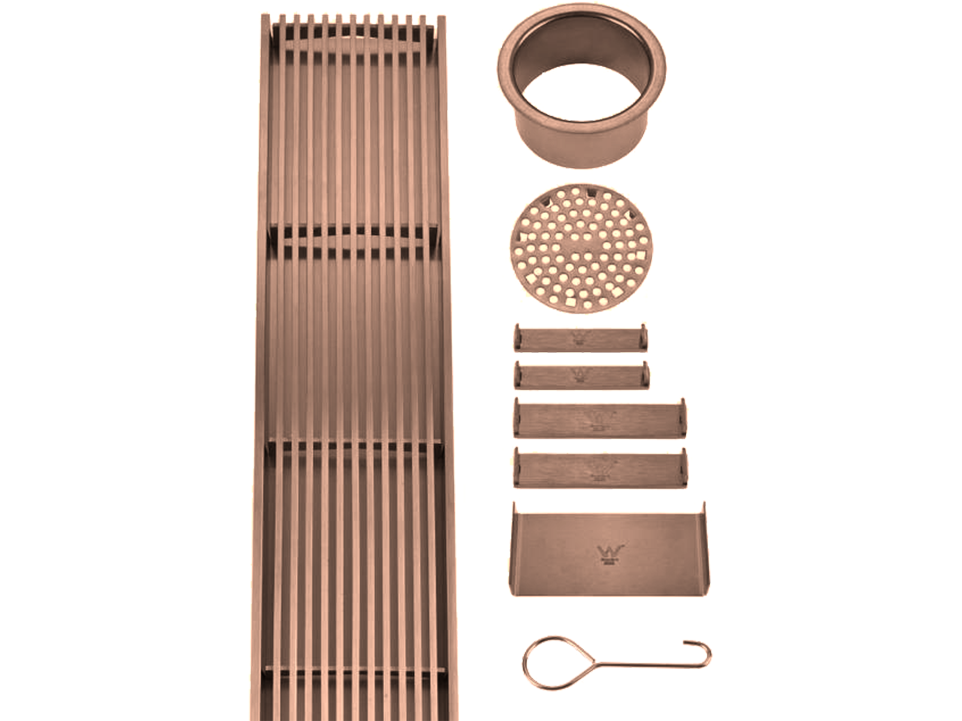 Lushh Custom SS316 Wedge Wire Linear Floor Grate VII LS-316WIRE-V2